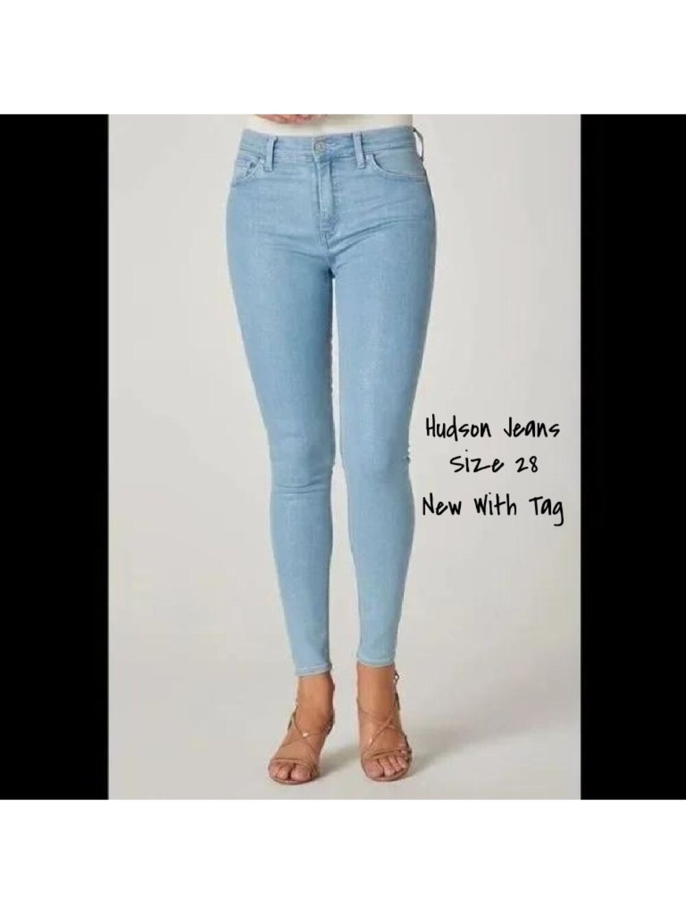Hudson Jeans Barbara High-Rise Super Skinny Ankle Jean Nova Size 28 New With Tag
